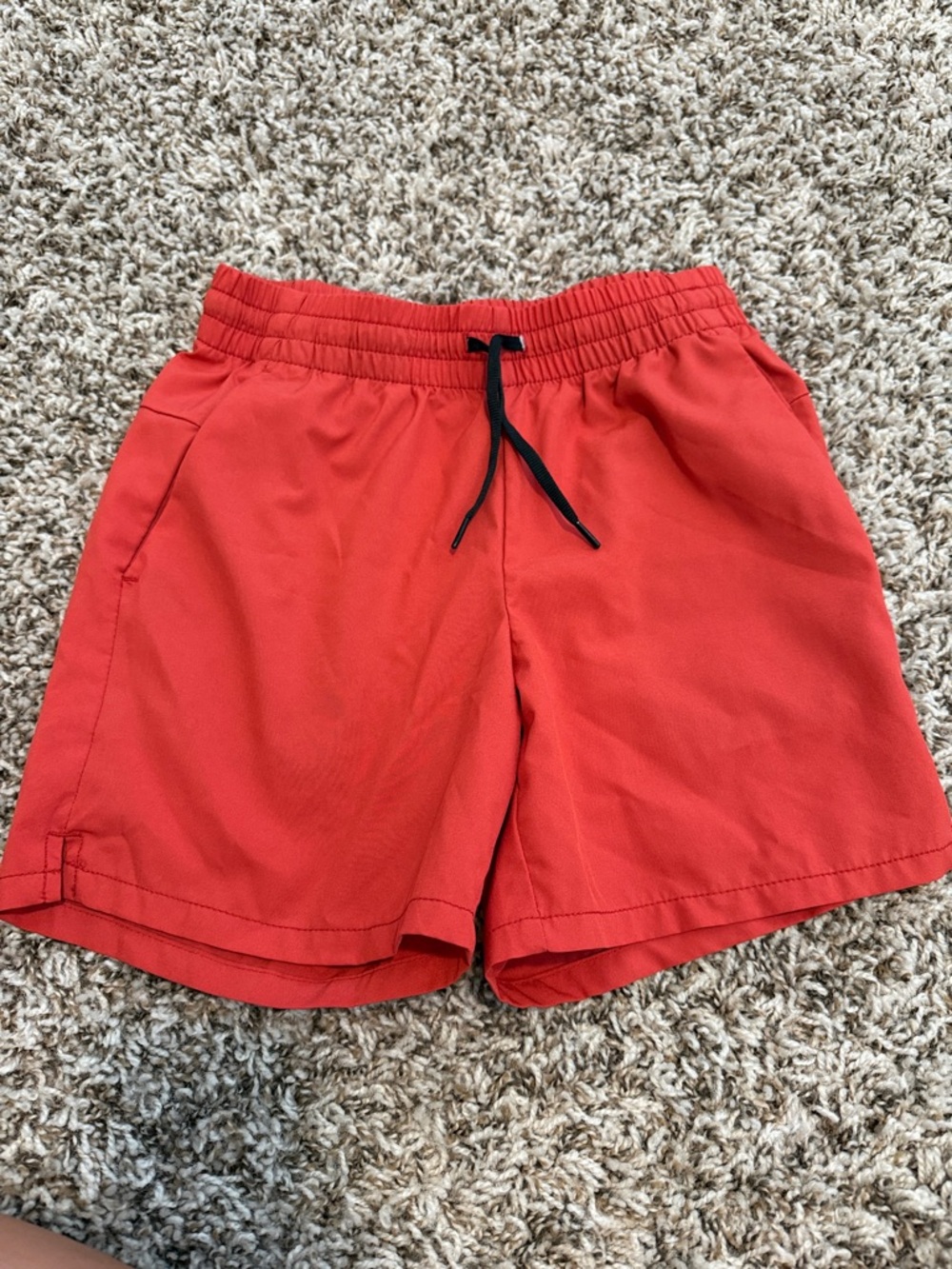 Boy’s Red Elastic Waist Casual Shorts
